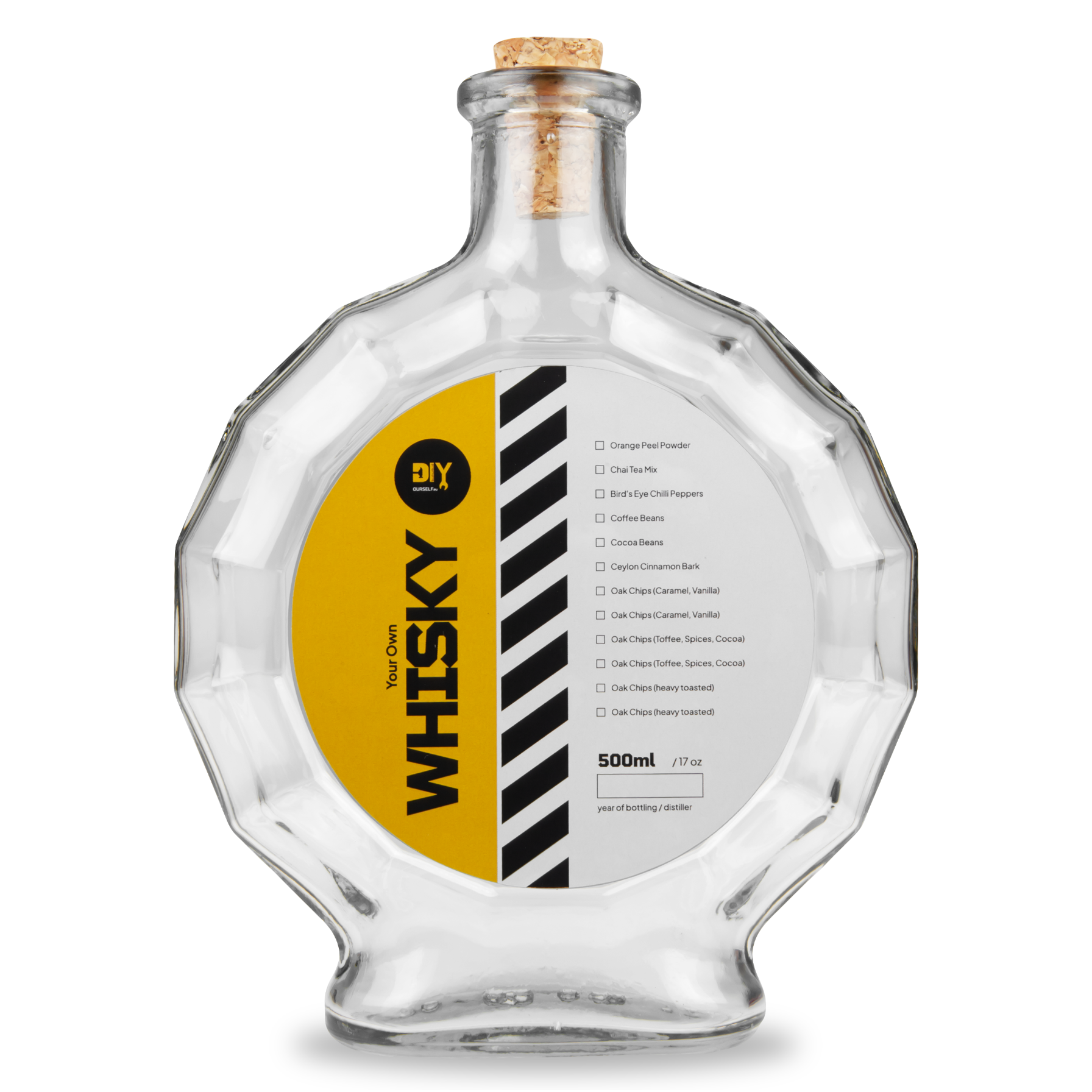 GLASS BOTTLE FOR WHISKY 500 ML