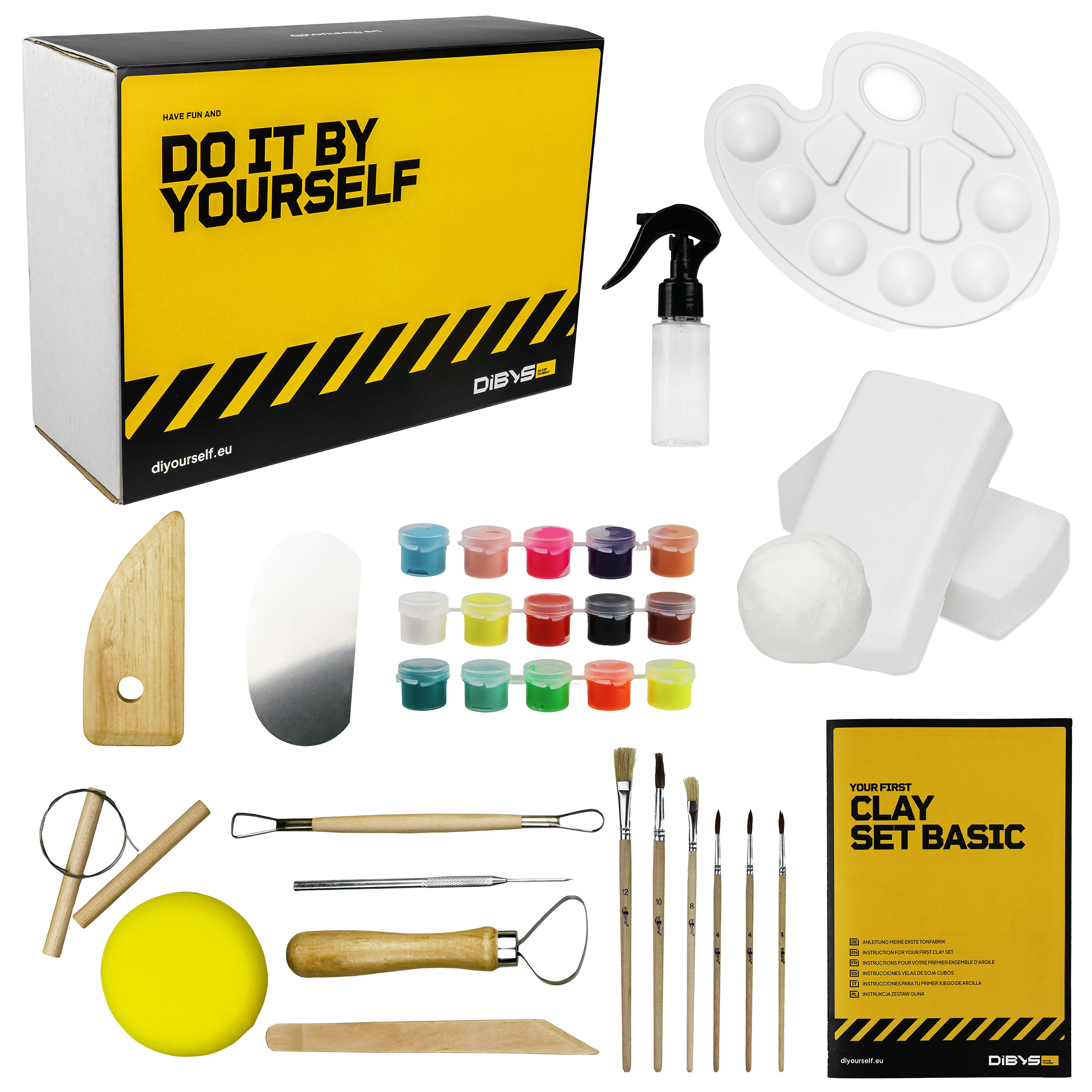 MODELLING BASIC KIT FOR CHILDREN – WHITE CLAY + MODELLING TOOLS