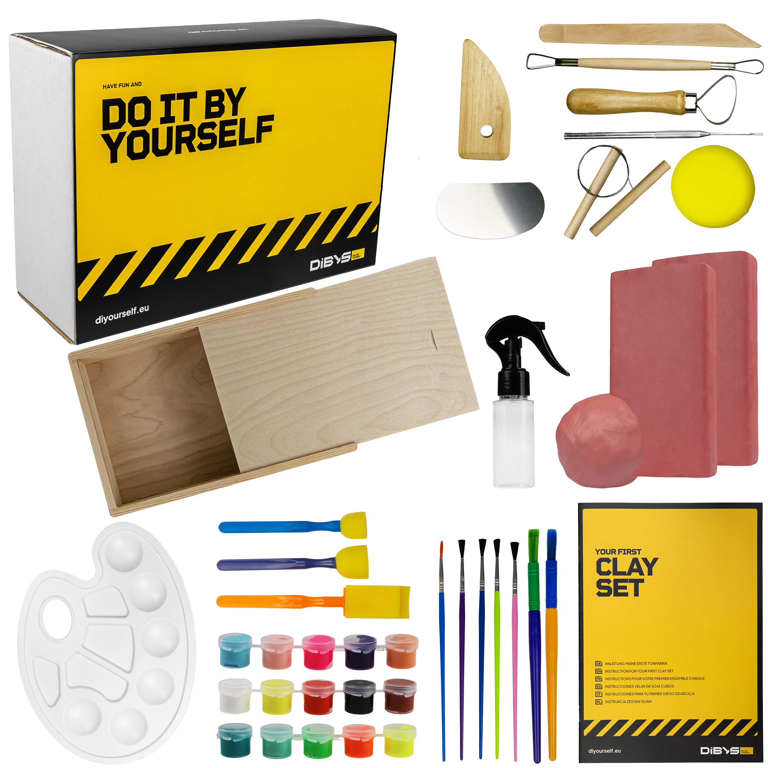 MODELLING KIT FOR CHILDREN – RED CLAY + MODELLING TOOLS