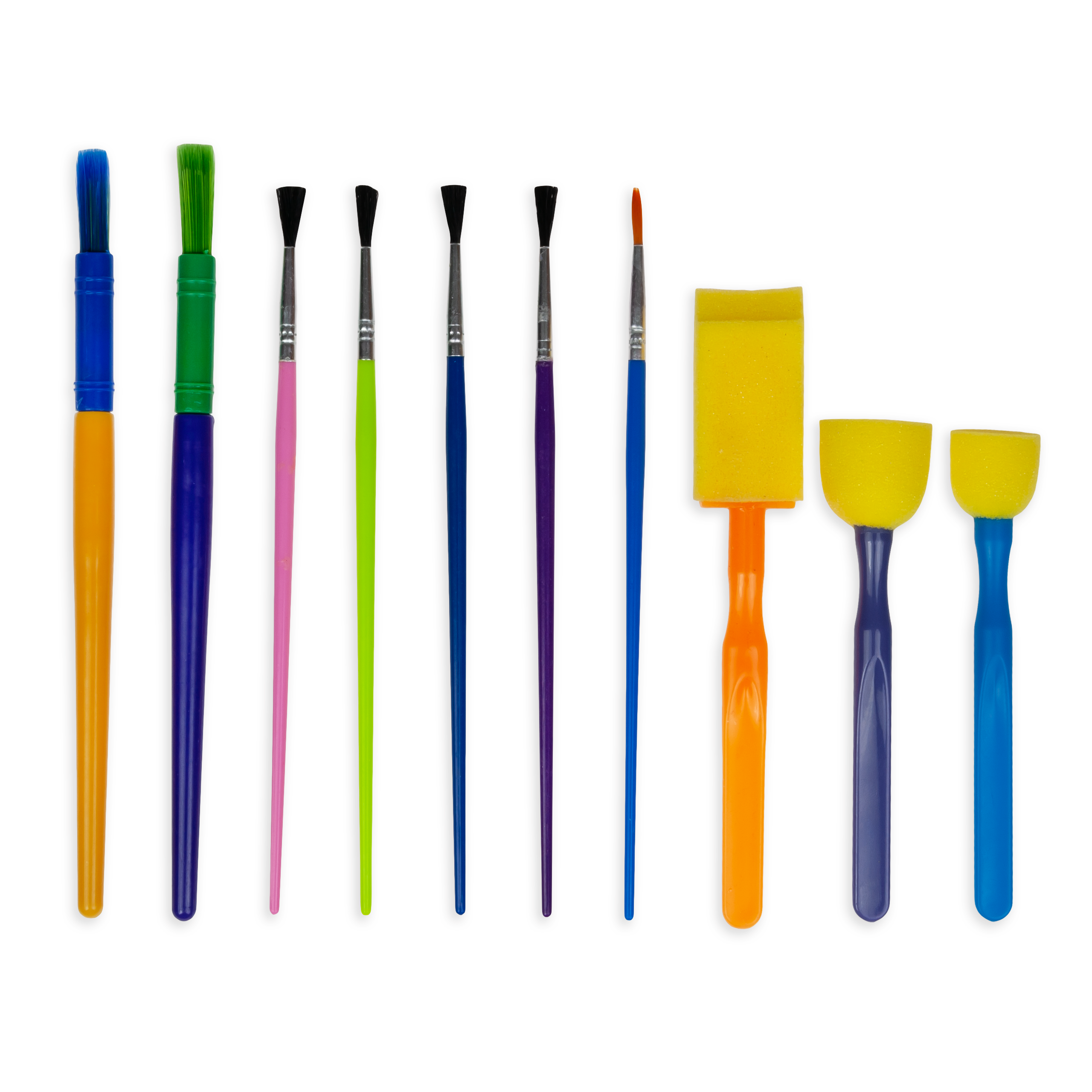 PAINT BRUSHES VARIOUS TYPES 10 PCS.